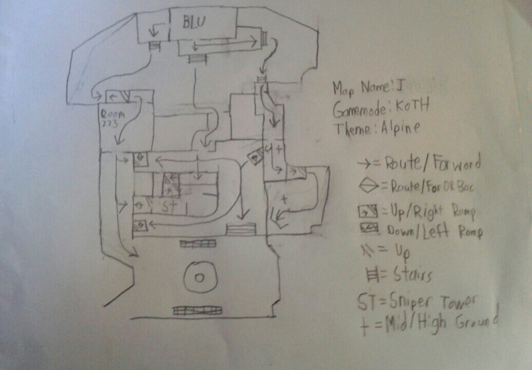 1036x720 Some Level Design Sketch - Level Design Sketch