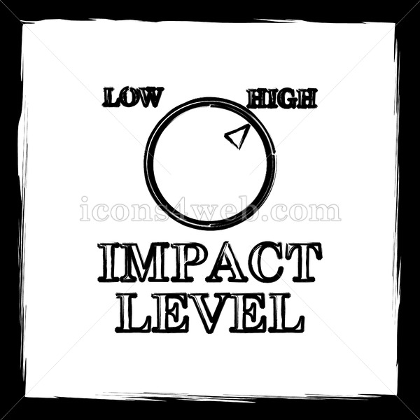 600x600 Impact Level Sketch Icon. - Level Sketch