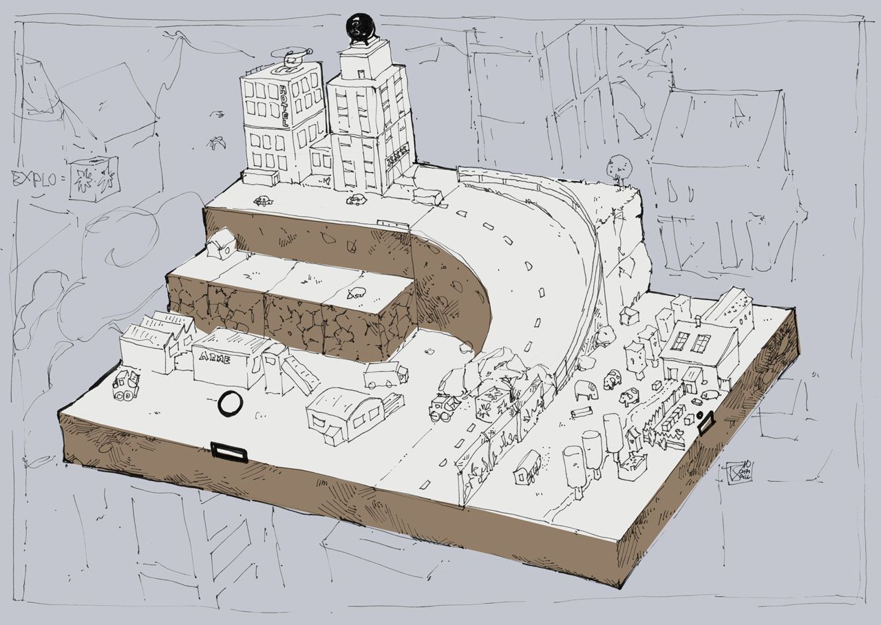 1280x908 Game Level Sketch - Level Sketch