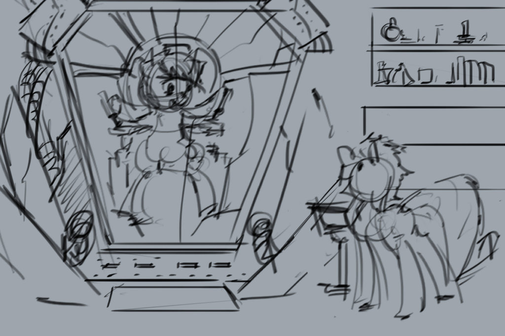 1024x682 Pull The Lever! Sketch By Ruffu - Lever Sketch