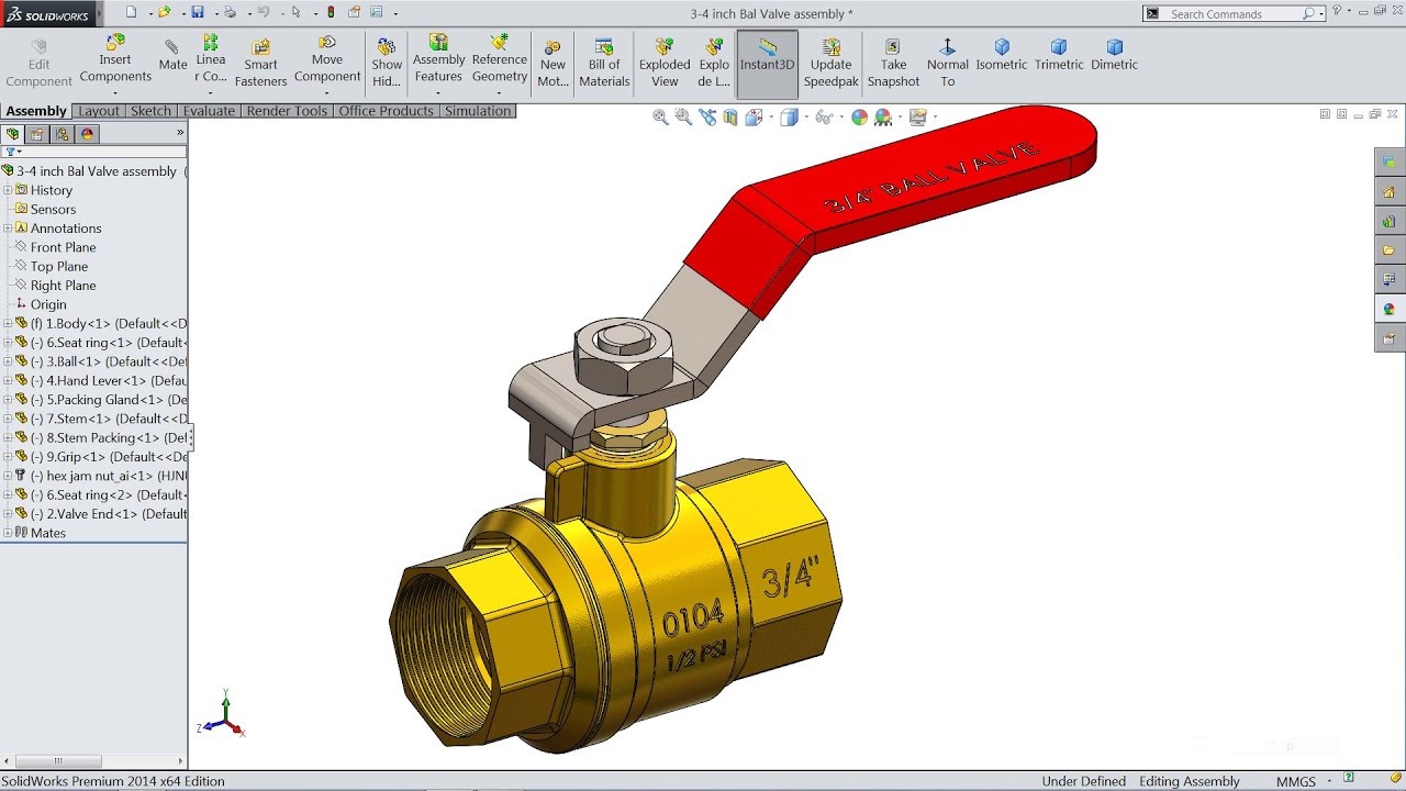 1280x720 Solidworks Tutorial Sketch Ball Valve In Solidworks - Lever Sketch