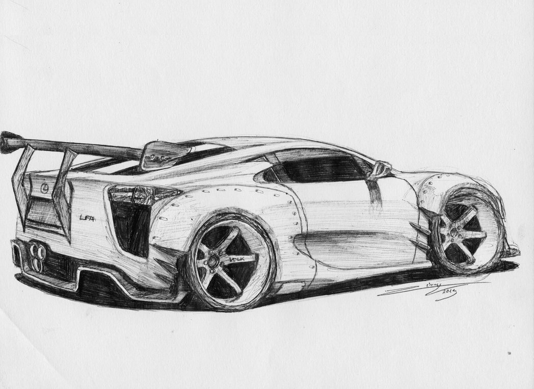 1048x763 Lexus Drawing, Pencil, Sketch, Colorful, Realistic Art Images - Lexus Sketch