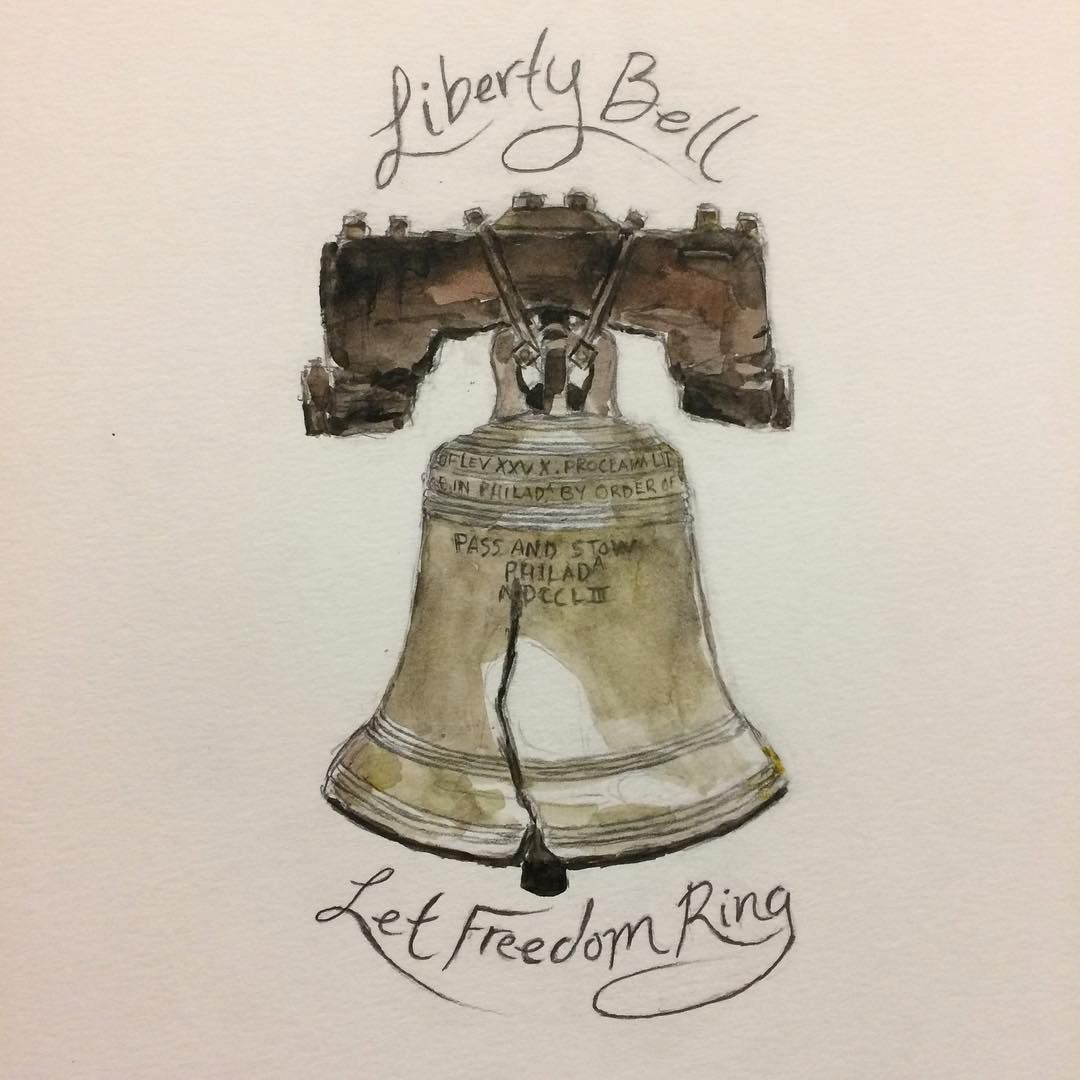 Liberty Bell Sketch at PaintingValley.com | Explore collection of