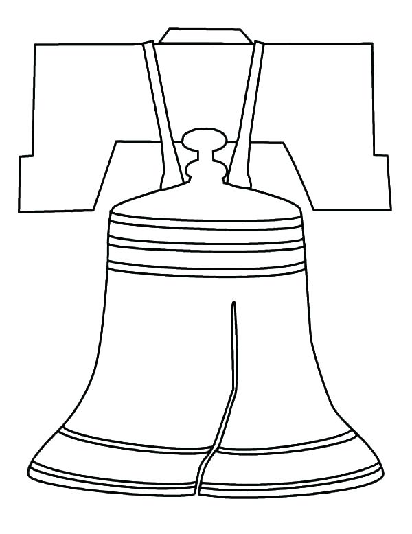 600x778 Liberty Bell Coloring - Liberty Bell Sketch