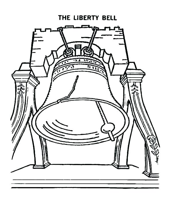 600x734 Pennsylvania Coloring Pages Coloring Pages State Coloring Pages - Liberty Bell Sketch