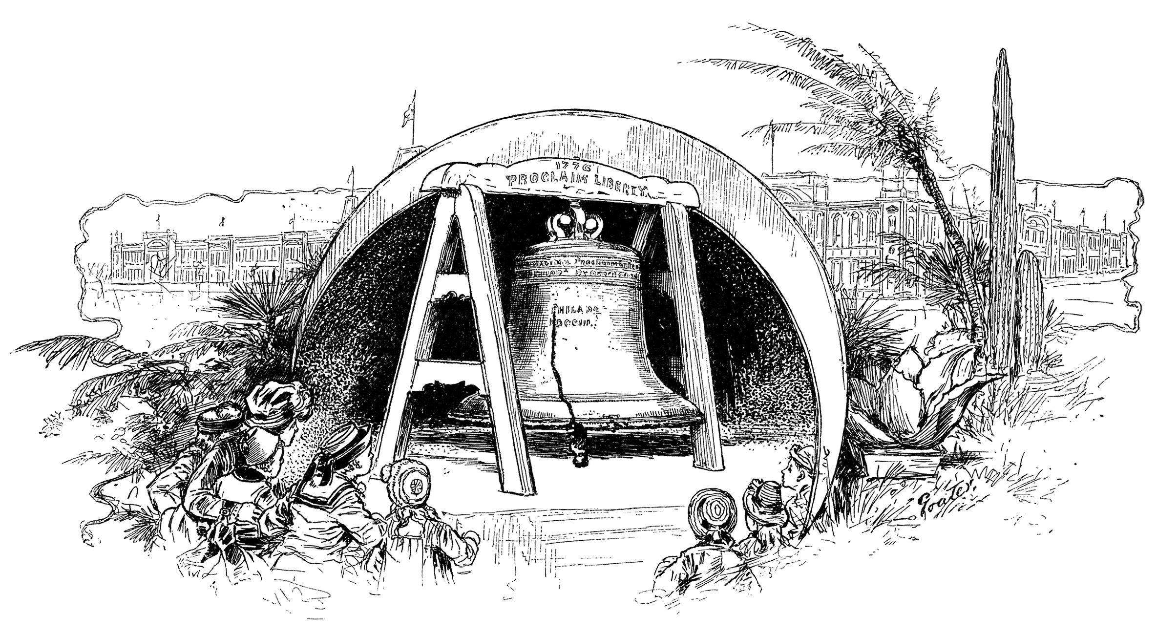 2369x1302 The Liberty Bell By E. S. Brooks - Liberty Bell Sketch