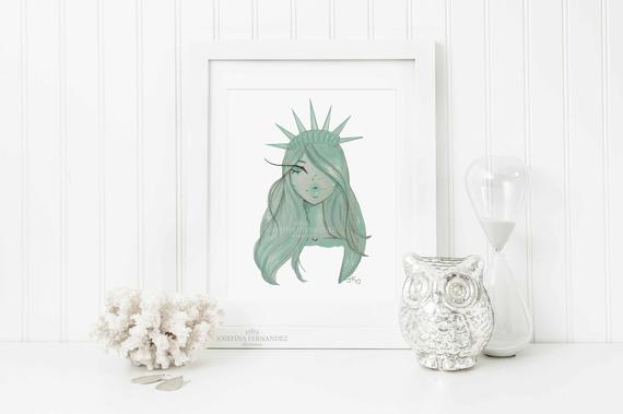 570x379 Liberty Fashion Illustration Printi Love Ny Art Fashion Etsy - Liberty Sketch