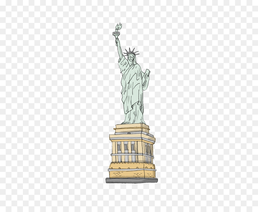 900x740 Statue Of Liberty Cartoon Drawing - Liberty Statue Sketch