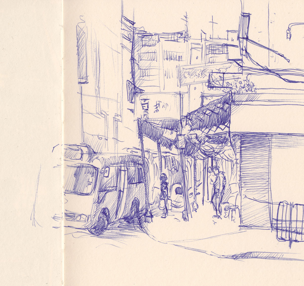 1200x1126 Street Scenes Of Hong Kong. Life Sketch On Behance - Life Sketch