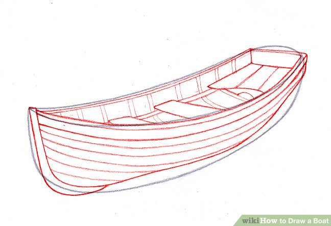 648x442 How To Draw A Boat - Lifeboat Sketch