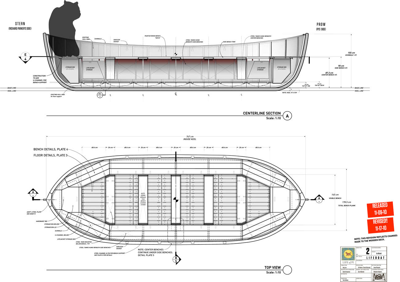 1300x916 Sketch To Still Life Of Pi Designer David Gropman On Creating A - Lifeboat Sketch