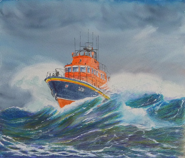 631x540 Wip Ink Amp Inktense Pencils - Lifeboat Sketch