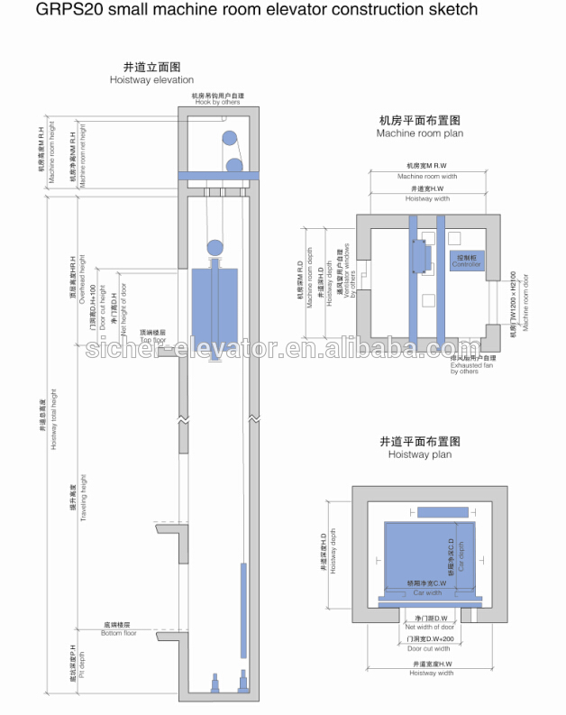 628x793 Srh Passenger Lift For High Level Public House - Lift Sketch