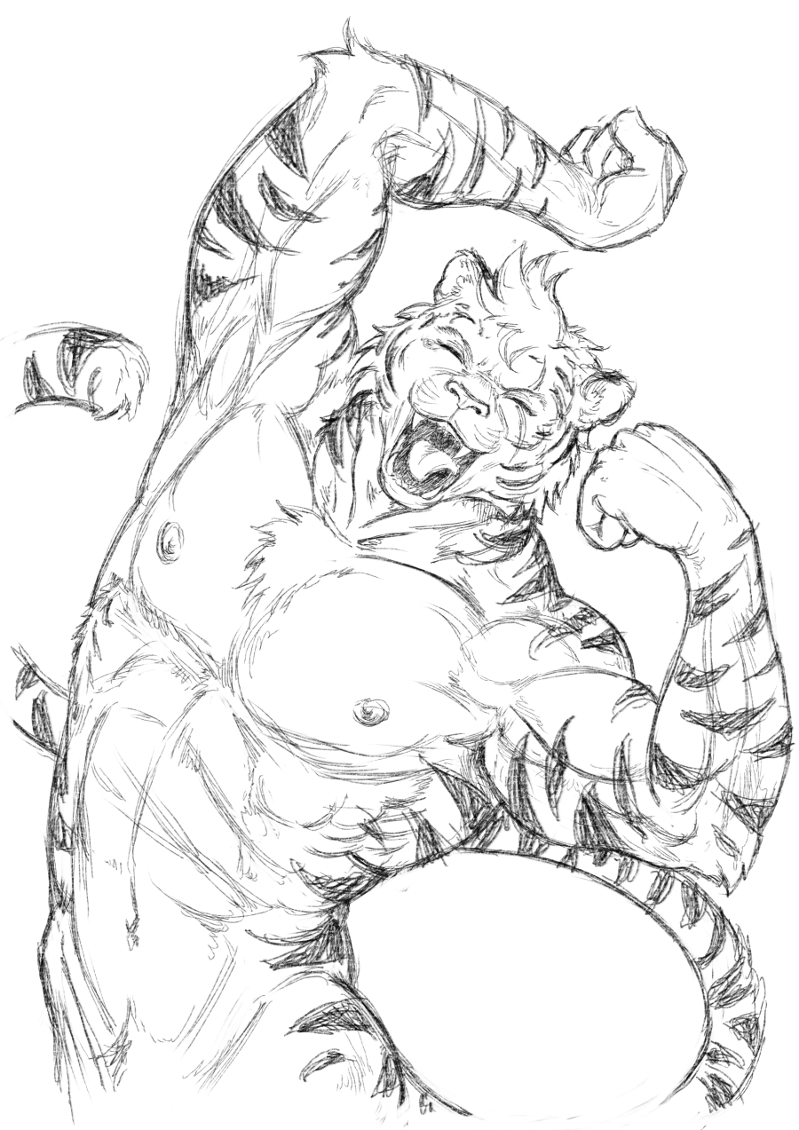 900x1273 Rama The Liger By Helmeetelgato - Liger Sketch