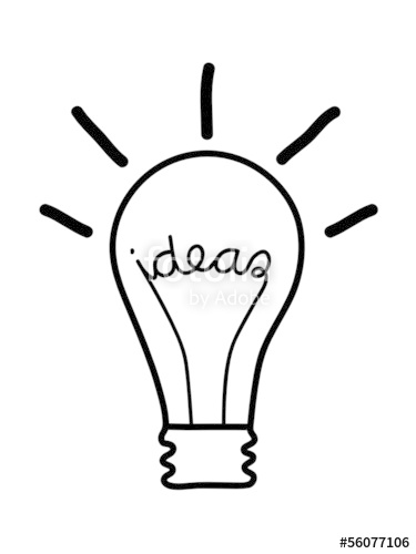 375x500 Ideas Light Bulb (Innovation Solutions Sketch Idea Brain) Stock - Light Bulb Sketch