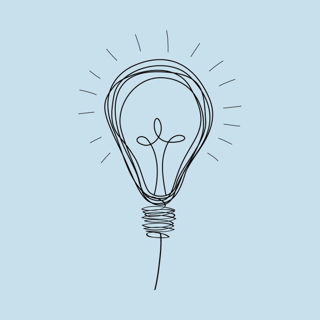 630x630 Idea Lamp Light Bulb Sketch T Shirt - Light Bulb Sketch