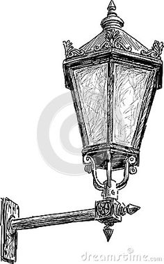 236x379 Pictures Of Lamp Post Shop For This Camera Artwork - Light Post Sketch