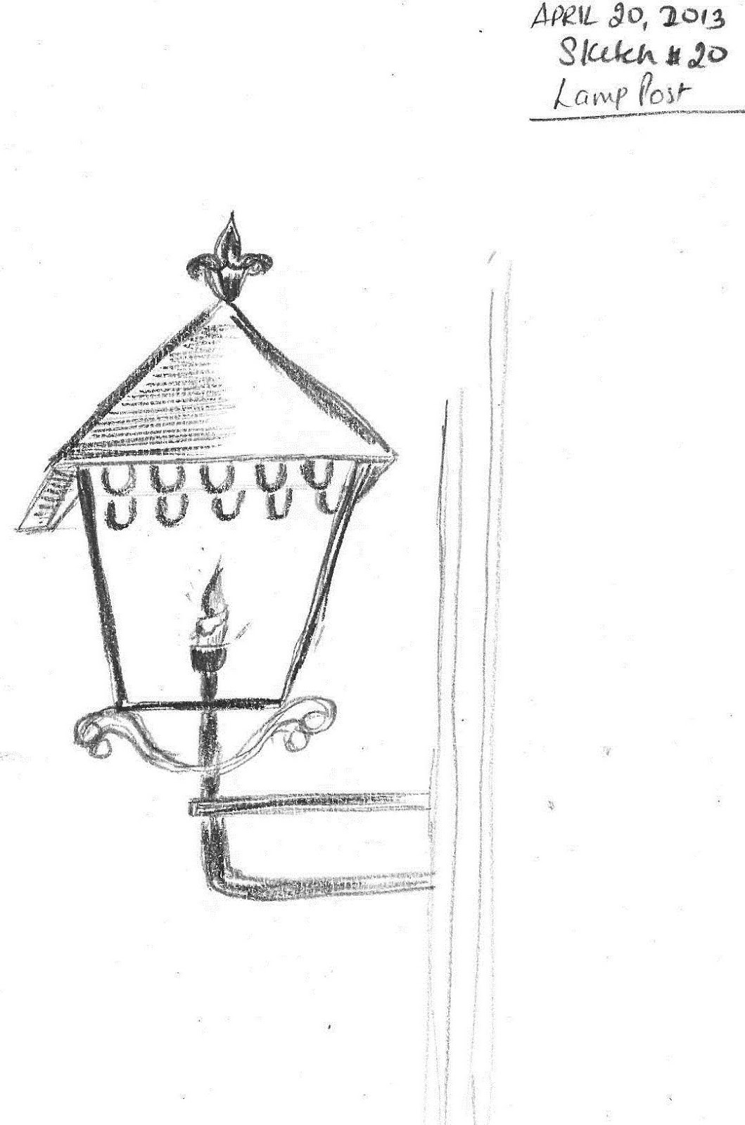 Light Post Sketch at Explore collection of Light