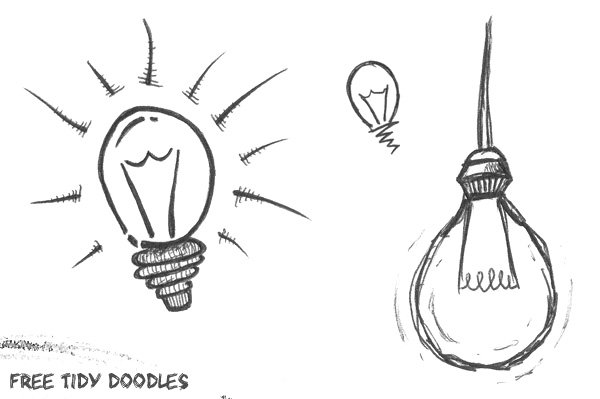 600x399 Free Light Bulb Sketch Tidy Design Blog - Light Sketch
