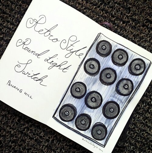 500x502 Sketch Of The Day No 670 In My Moleskine Art Journal Retro Style - Light Switch Sketch