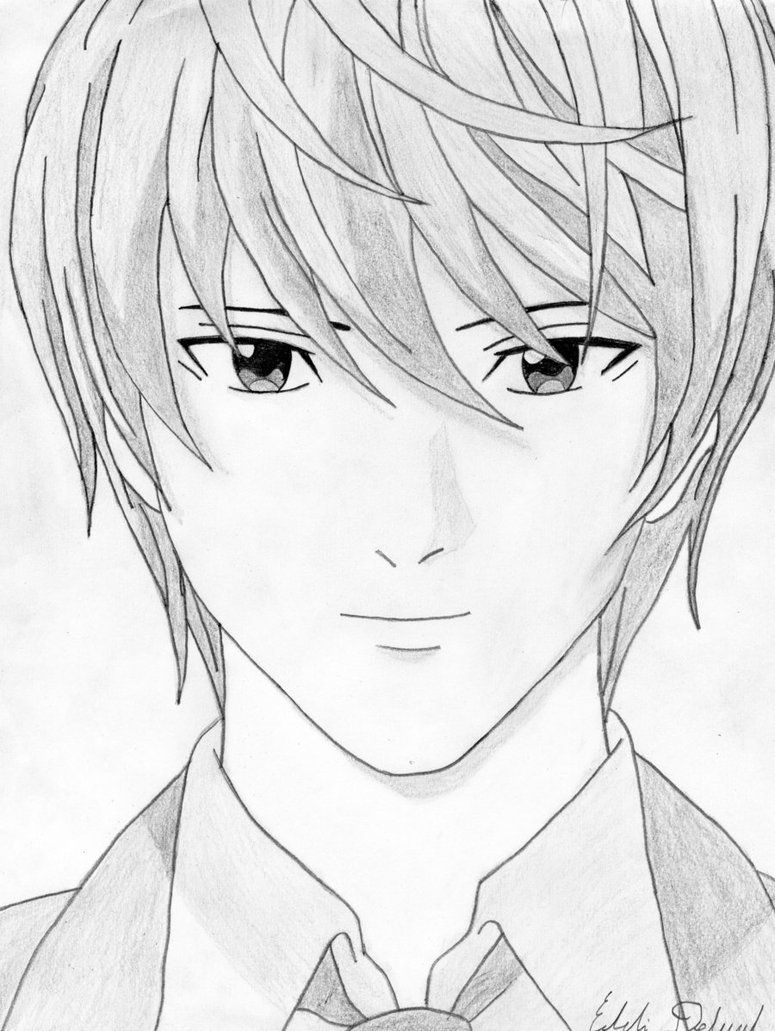 Light Yagami Sketch at PaintingValley.com | Explore collection of Light