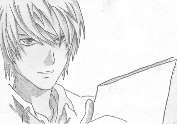 Light Yagami Sketch at PaintingValley.com | Explore collection of Light