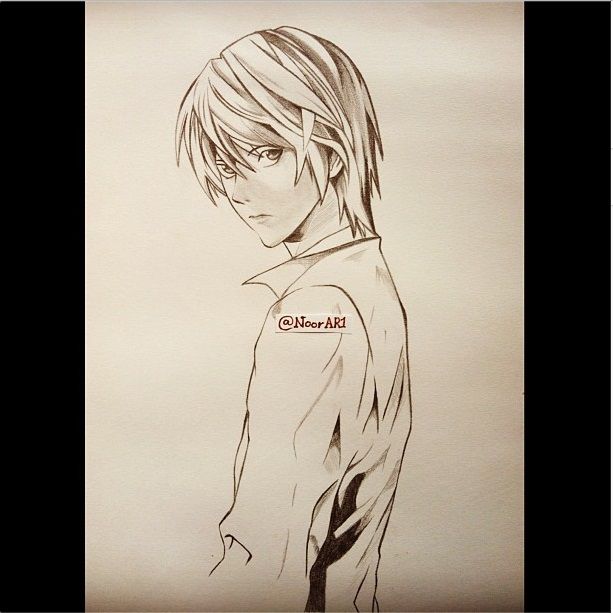 613x613 Light Yagami (Kira) - Light Yagami Sketch