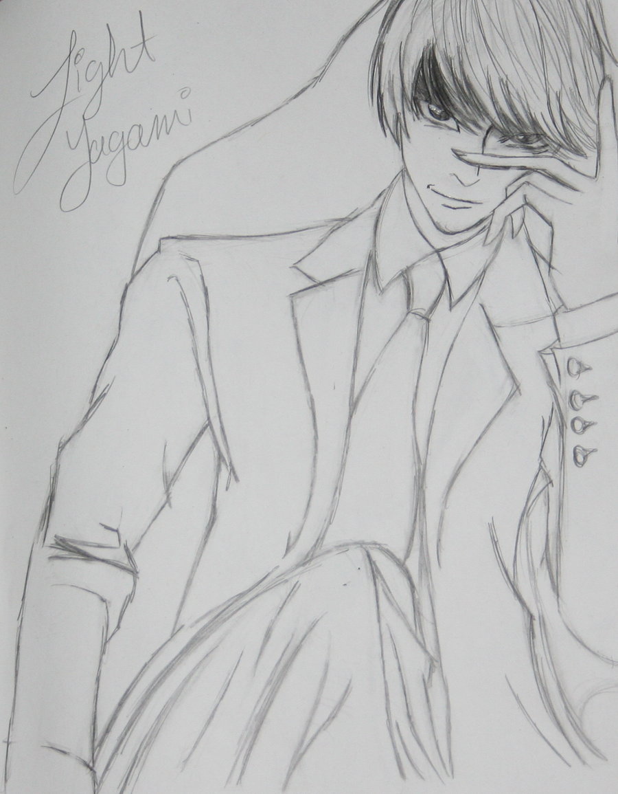 900x1155 Light Yagami Sketch 2 By Iheartpigs0618 - Light Yagami Sketch