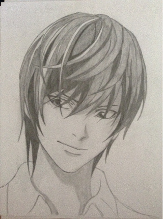 Light Yagami Sketch at PaintingValley.com | Explore collection of Light ...