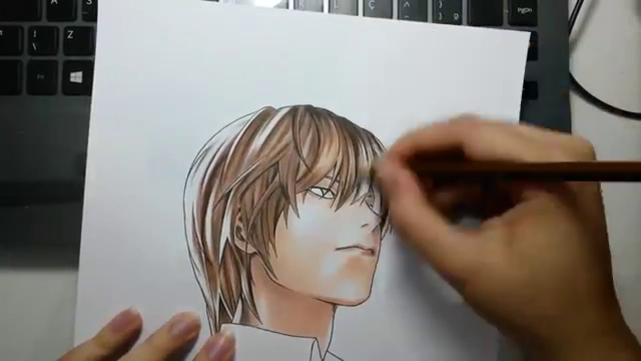 1280x720 Speed Drawing - Light Yagami Sketch