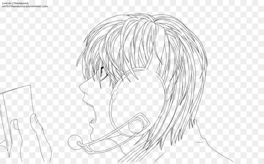 900x560 Drawing Line Art Cartoon Color Sketch - Light Yagami Sketch