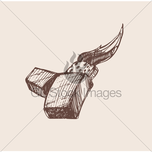 500x500 Sketch Of A Burning Lighter Gl Stock Images - Lighter Sketch