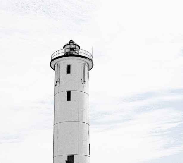 615x546 Lighthouse Sketch Effect Free Stock Photo - Lighthouse Sketch