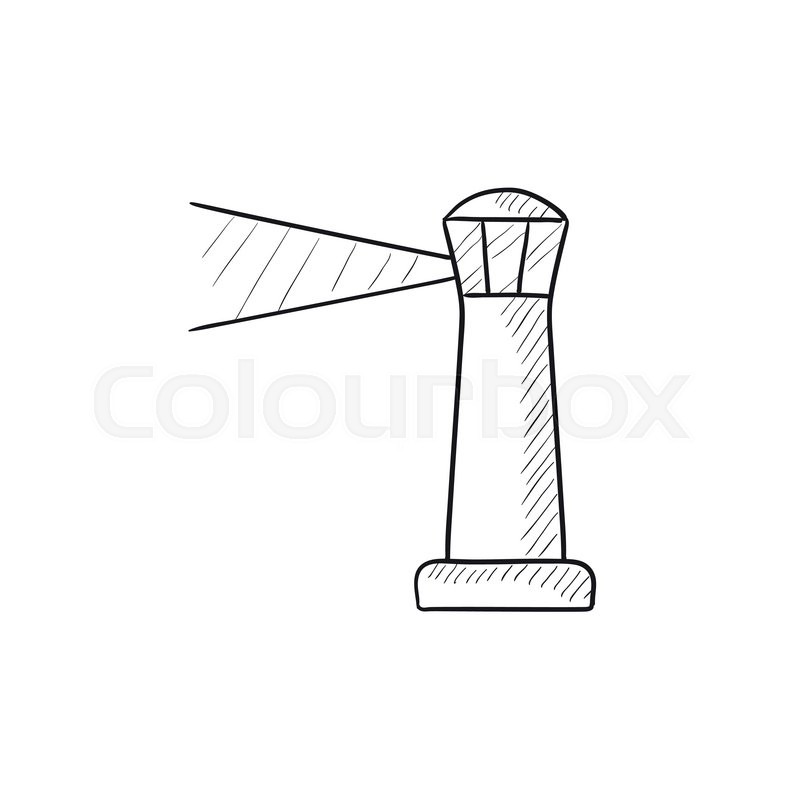 800x800 Lighthouse Vector Sketch Icon Isolated On Background. Hand Drawn - Lighthouse Sketch