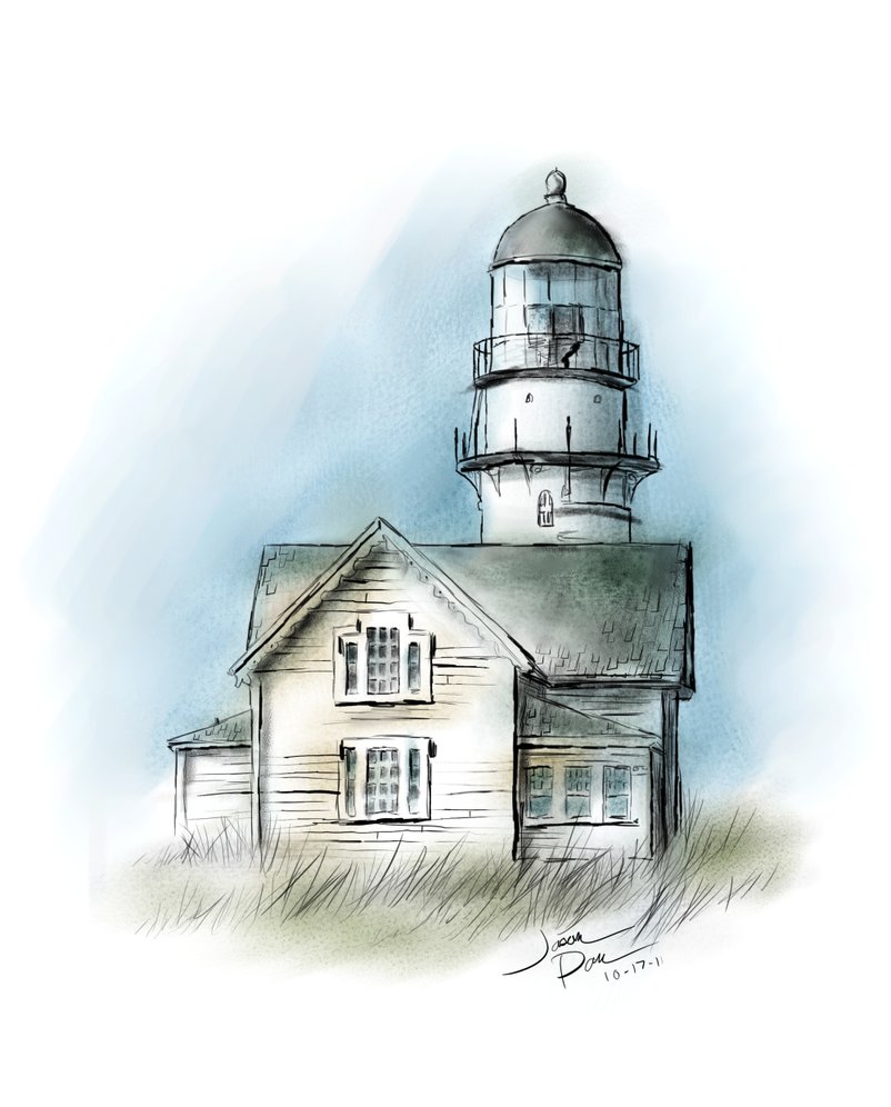802x996 Lighthouse Sketch By Jdp89 - Lighthouse Sketch Images