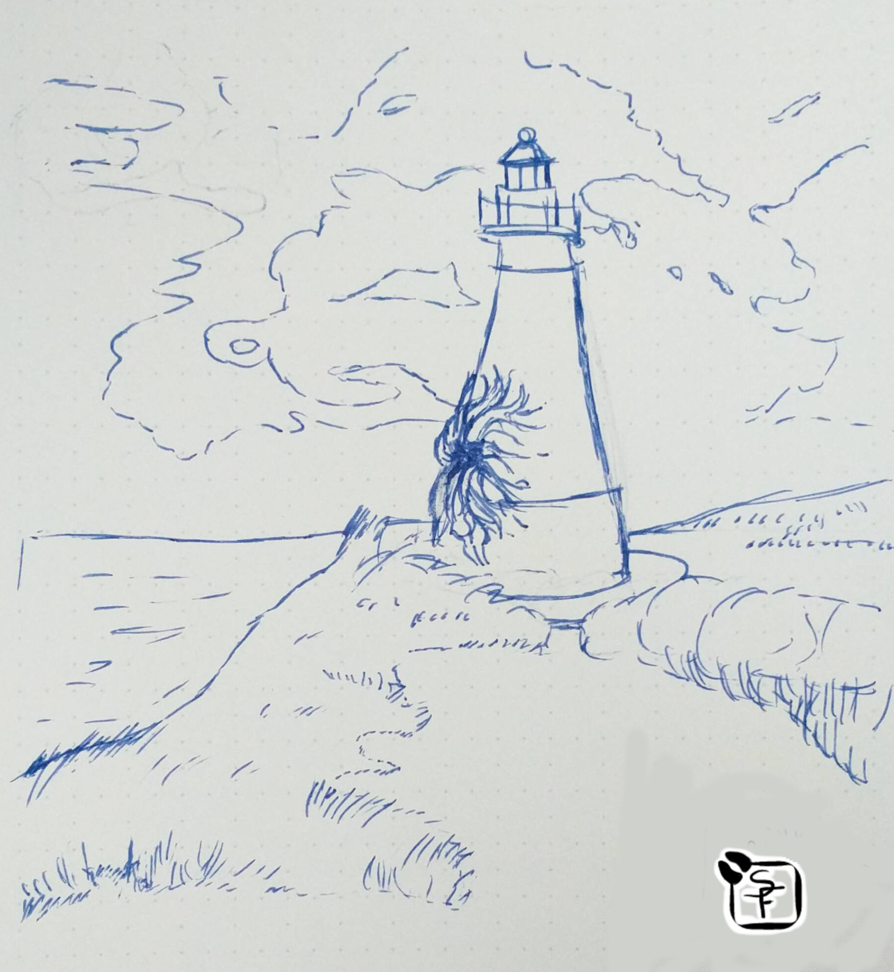1810x1968 Lighthouse Sketch - Lighthouse Sketch Images