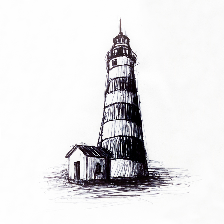 768x768 The Lighthouse The Art Of Idealism - Lighthouse Sketch Images