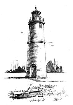 236x337 Lighthouse Sketches - Lighthouse Sketch Images