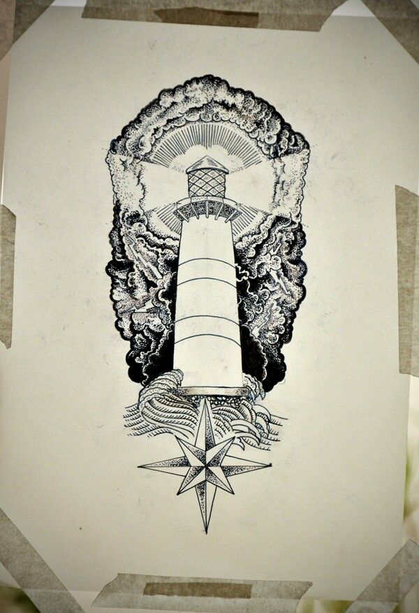 600x877 Great Lighthouse Tattoo Sketch Tattoo Ideas - Lighthouse Tattoo Sketch