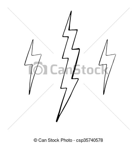 450x470 Drawn Lightning Hand - Lightning Bolt Sketch