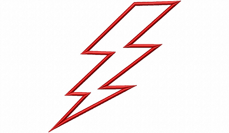 750x436 Lightning Bolt Applique Machine Embroidery Design - Lightning Bolt Sketch