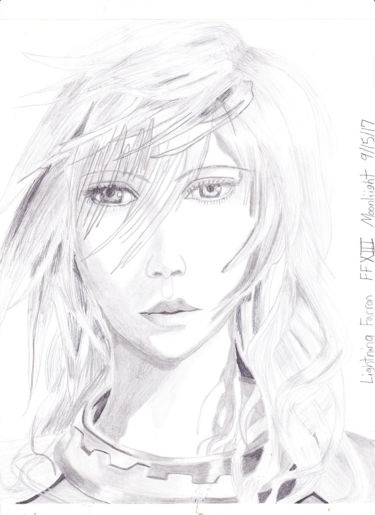 1275x1752 Lightning Sketch Finalfantasy - Lightning Sketch