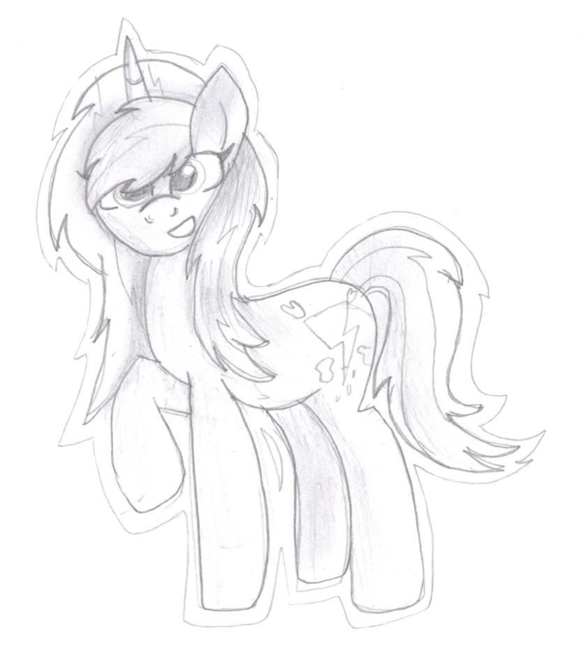 839x951 Mlp Oc - Lightning Sketch