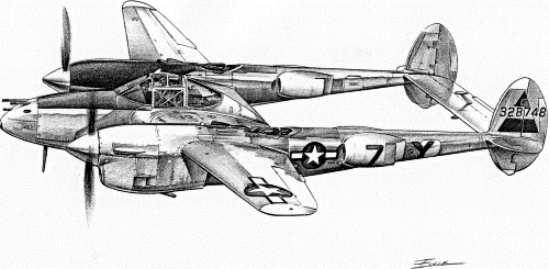 500x245 P 38 Lightning Sketch - Lightning Sketch