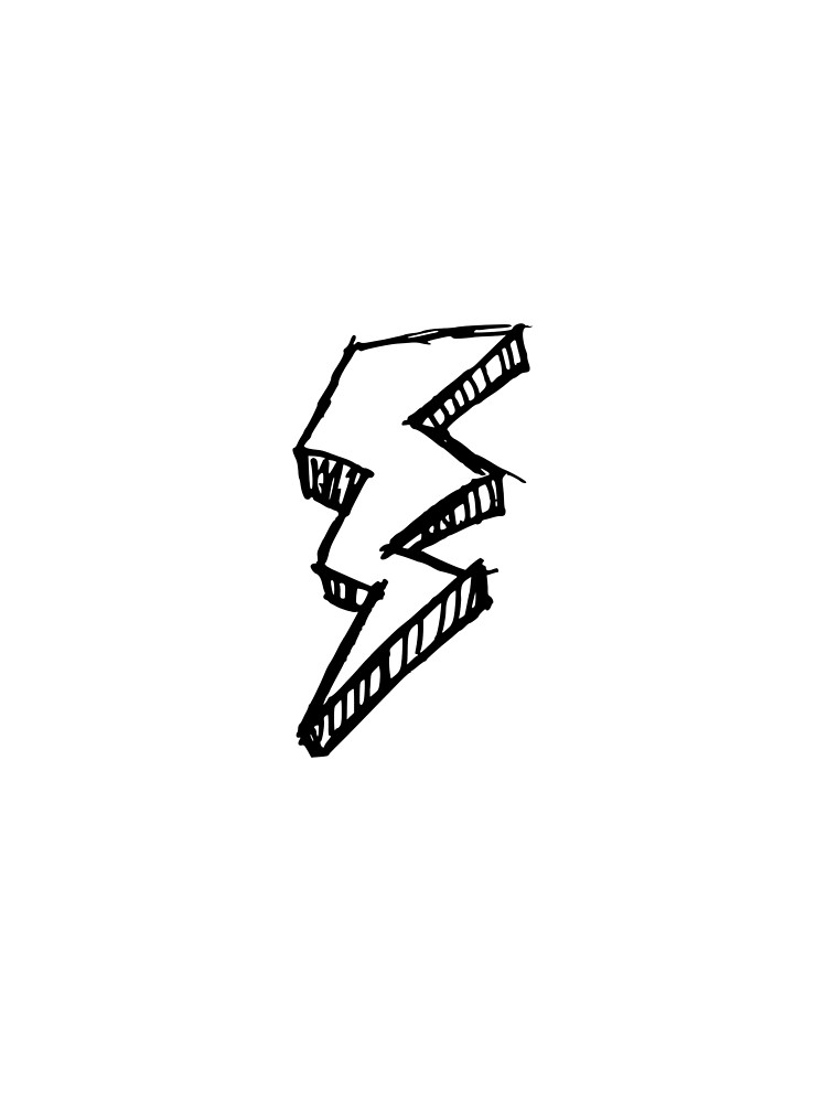 750x1000 Lightning Sketch Graphic T Shirt By Sandis008 Redbubble - Lightning Sketch