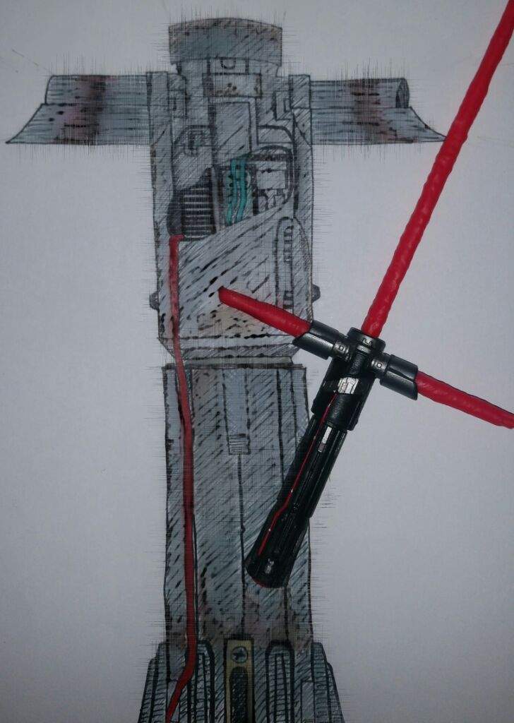 728x1024 Star Wars Kylo Ren Lightsaber - Lightsaber Sketch