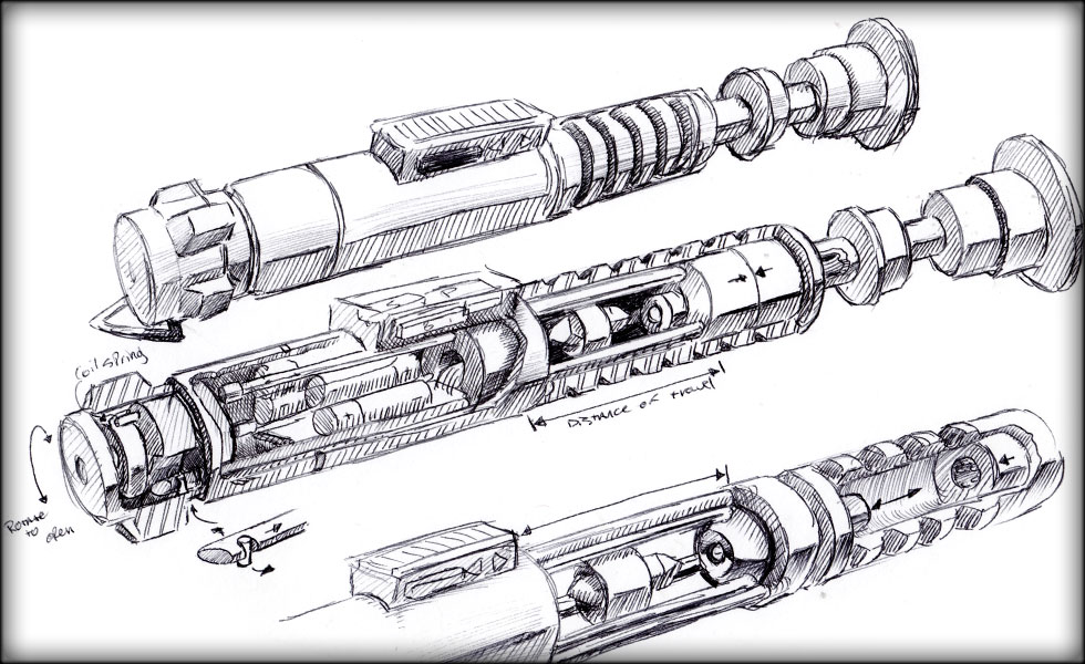 980x600 How To Make Your Own Star Wars Light Saber - Lightsaber Sketch