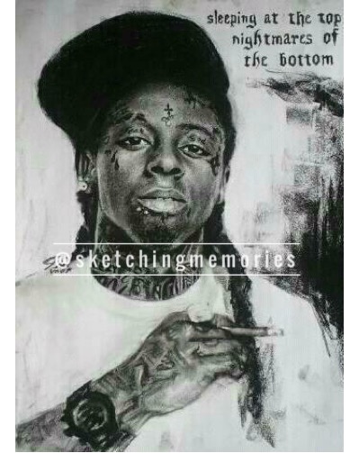 399x503 Lil Wayne Nightmares Sketching Memories - Lil Wayne Sketch