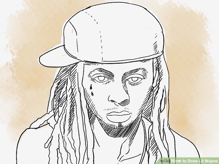 728x546 How To Draw Lil Wayne 13 Steps (With Pictures) - Lil Wayne Sketch