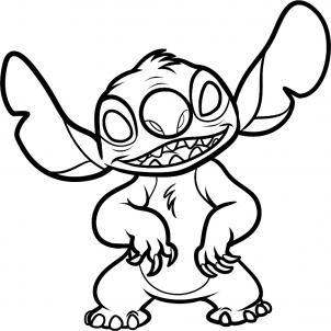 302x302 How To Draw How To Draw Stitch From Lilo And Stitch - Lilo And Stitch Sketch